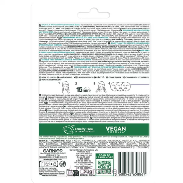 Garnier PureActive Salicylic Anti-Imperfection Serum Mask �������� �����-��������� �� ���������� �������� ����� ��������������� ���� �������