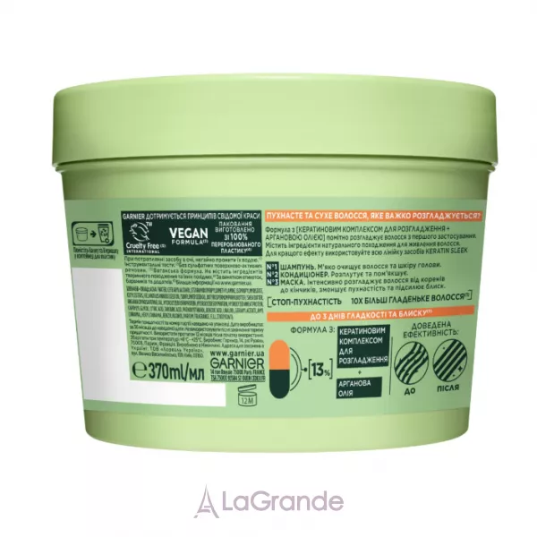Garnier Fructis Keratin Sleek Mask ����� ��� ������������ �� ������� ������ ���������� � ������ �������