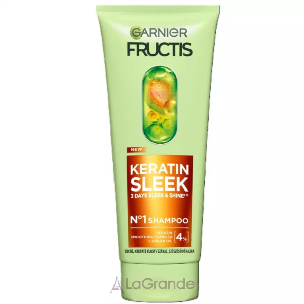 Garnier Fructis Keratin Sleek Shampoo ������� ��� ������������ �� ������� ������ ��� ���������� �� ������ �������
