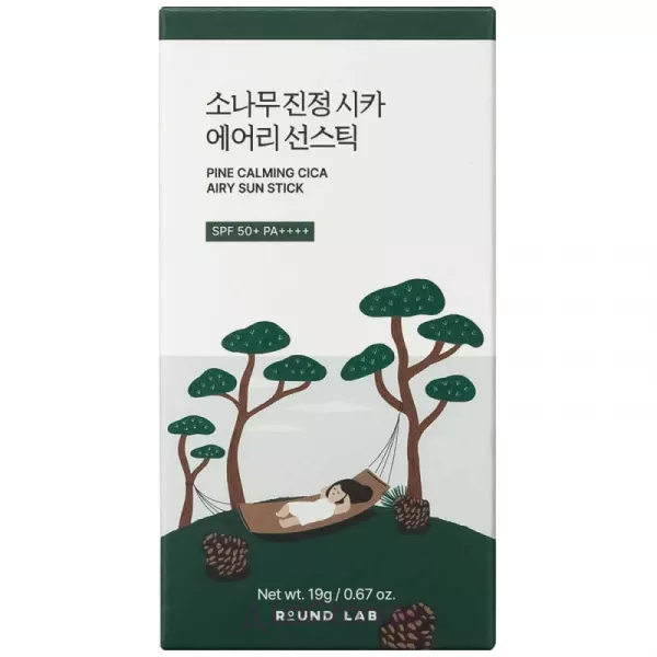 Round Lab Pine Calming Cica Airy Sun Stick SPF50+ PA++++ �������������� ���� � ���������� ������ ����� SPF50+