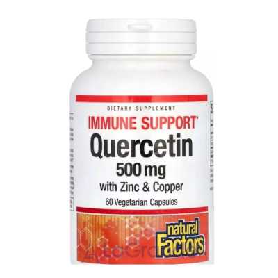Natural Factors Quercetin 500mg with Zinc & Copper ��������� � ������ � ����, 500 ��