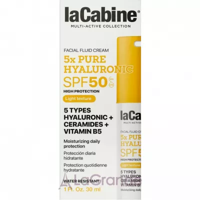 La Cabine 5x Pure Hyaluronic SPF50 Fluid �������������� ����������� ����-����� � 5 ������ ������������ ������� SPF50