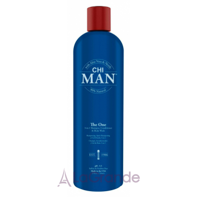 �ֲ��� CHI Man The One 3-in-1 Shampoo, Conditioner & Body Wash ���� 3 � 1 �������, ����������� �� ���� ��� ����