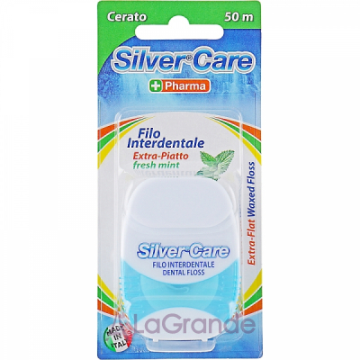 Silver Care Pharma Extra-Flat Waxed Floss ����� ����� ������-������, 50 �