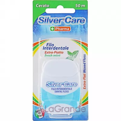Silver Care Pharma Extra-Flat Waxed Floss ����� ����� ������-������, 50 �