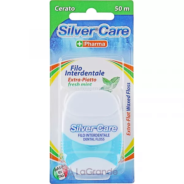 Silver Care Pharma Extra-Flat Waxed Floss ����� ����� ������-������, 50 �