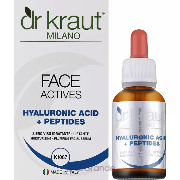 Dr. Kraut Face Actives Hyaluronic Acid + Peptides Moisturizing Plumping Facial Serum ��������� ������-��������� � ����������� �������� �� ���������