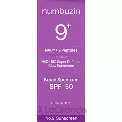 Numbuzin No.9 NAD+ Peptides Dewy Sun Essence SPF50+ PA++++ ��������� ������������ ������� ��� ������� � ��������� SPF50+