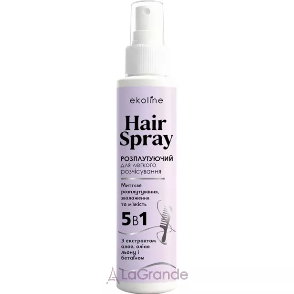 EkoLine Detangling Spray 5in1 Easy Hair Combing ������������ ����� 5�1 ��� ������� ������������ ������� � ���������� ����, �볺� ����� � �������