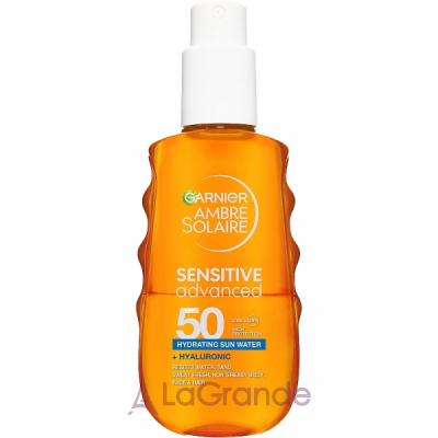 Garnier Ambre Solaire Sensitive Advanced Hydrating Sun Water SPF 50 ������������ ���� ��� ������� ���� ������� �� ��� SPF 50