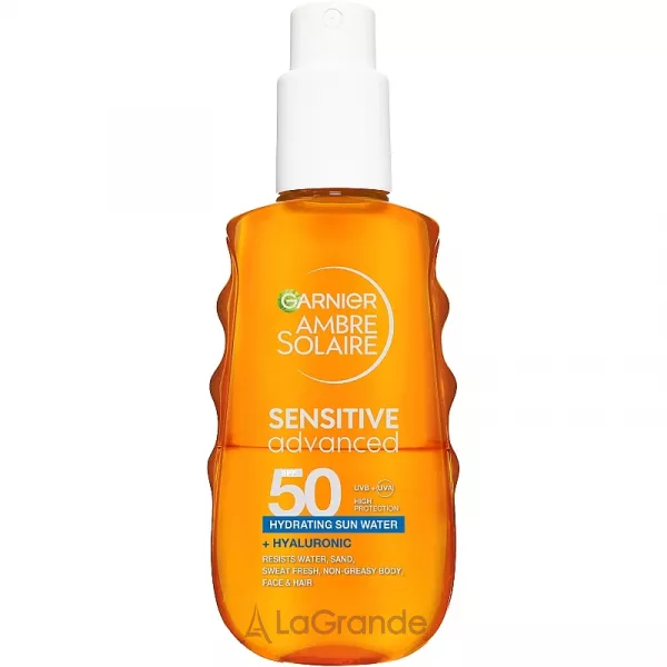 Garnier Ambre Solaire Sensitive Advanced Hydrating Sun Water SPF 50 ������������ ���� ��� ������� ���� ������� �� ��� SPF 50