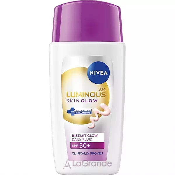 NIVEA Luminous 630 Skin Glow Fluid SPF50+ ����� ������ ��� �������, � ����������� �� �������� SPF50+