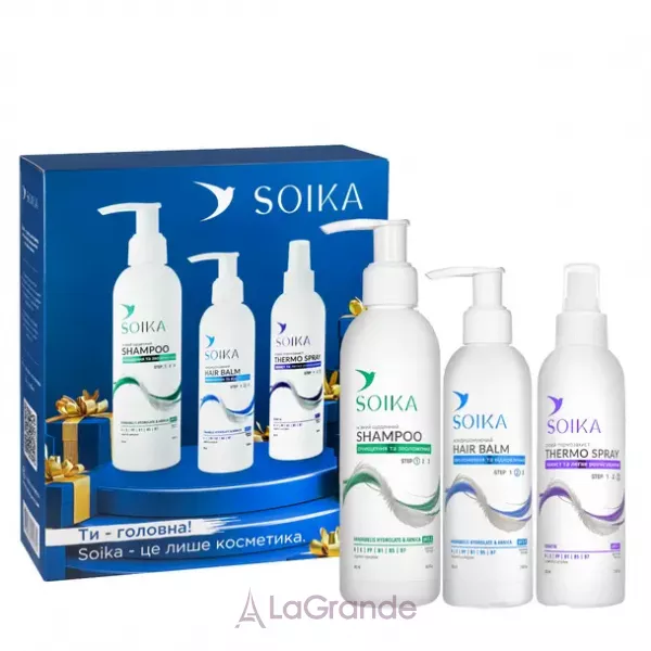 Soika Blue ���� ��� ������� �� �������� (shm/300ml + h/balm/200ml + spray/200ml)