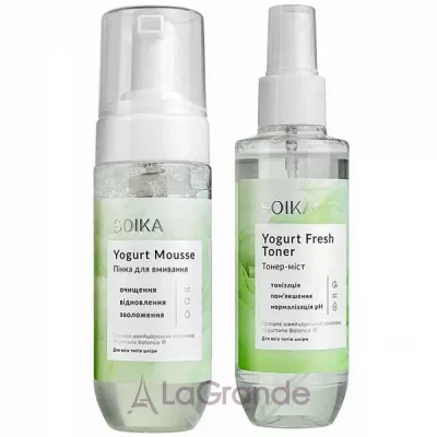 Soika Yogurt Set ���� �� ������� �� �������� (mist/150ml + foam/150ml)