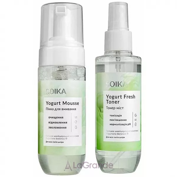 Soika Yogurt Set ����� �� ����� �� ����� (mist/150ml + foam/150ml)