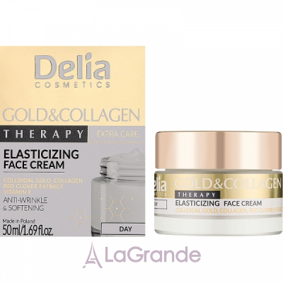 Delia Gold & Collagen Therapy Elasticizing Day Face Cream ������� ���� ��� ���� � ������� � ����������