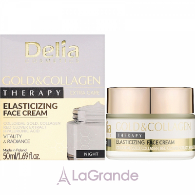Delia Gold & Collagen Therapy Elasticizing Night Face Cream ������ ���� ��� ���� � ������� � ����������