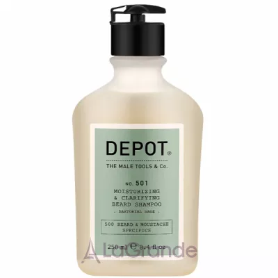 �ֲ��� Depot Beard&Moustache Specifics 501 Sartorial Sage Moisturizing & Clarifying Beard Shampoo ������������ �� �������������� ������� ��� ������ 