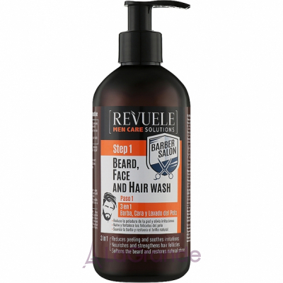 Revuele Men Care Barber Salon 3in1 Beard, Face & Hair Wash ���� ��� ����� ������, ������� �� �������