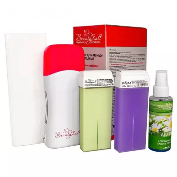 Beautyhall Home Depilation Kit ����� ��� �������� ��������� (wax/melter 1pcs + wax 2x 100ml + strip 50pcs + lot 100ml)