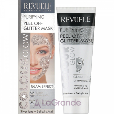 Revuele Color Glow Glitter Mask Pell-Off Purifying ����� ����������� �����-�����