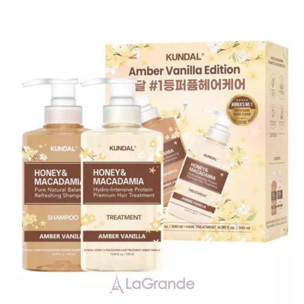 Kundal Amber Vanilla Edition Honey & Macadamia Shampoo & Treatment ����� ������� �� ����� �� �������� � �������� 