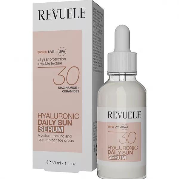 Revuele Hyaluronic Daily Sun Serum SPF30 �������������� ��������� ��� ���� � ������������ �������� SPF30