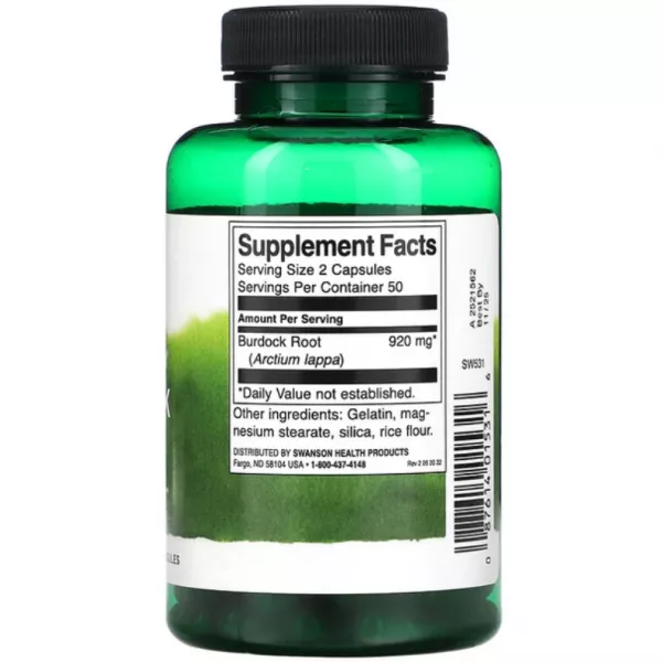 Swanson Full Spectrum Burdock Root 450 mg ����������� ������� 