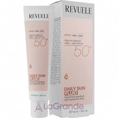 Revuele Hyaluronic Daily Sun Fluid SPF50+ ������������� ����� ��� ������� � ����������� �������� SPF50+