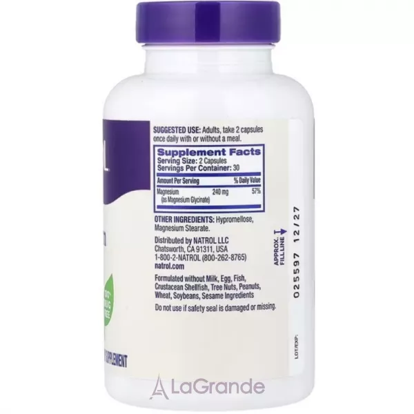 Natrol Magnesium Glycinate 240 mg ĳ������ ������� 