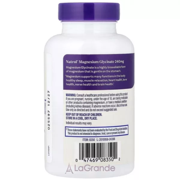 Natrol Magnesium Glycinate 240 mg ĳ������ ������� 