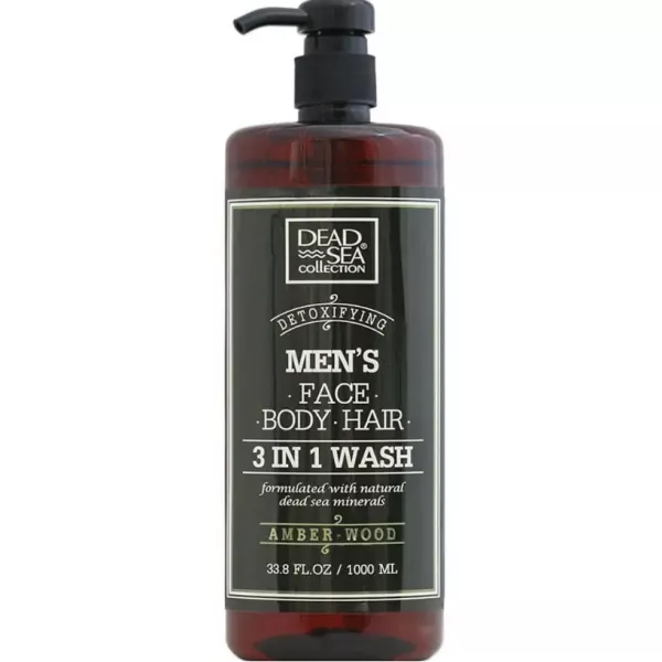 Dead Sea Collection Men's Amber Wood Face, Hair & Body Wash 3 in 1 ���� ��� ����, ������� �� ������� ��� ������� 