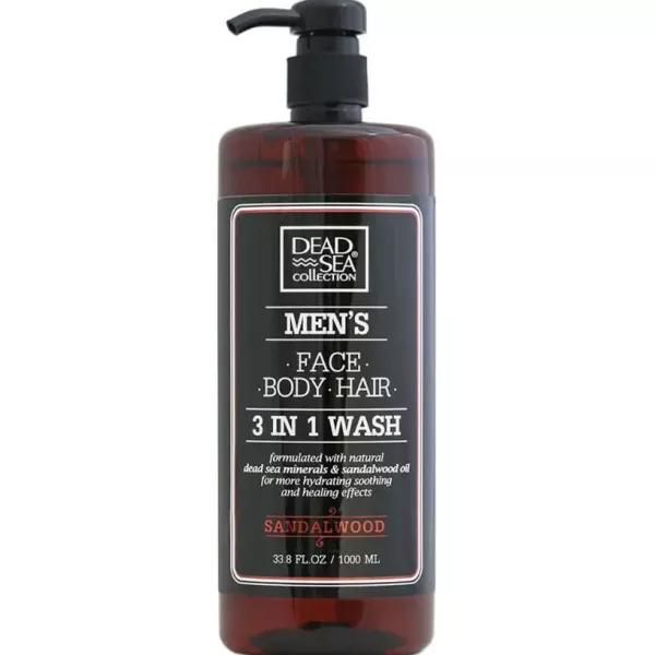 Dead Sea Collection Men�s Sandalwood Face, Hair & Body Wash 3 in 1 ���� ��� ����, ������� �� ������� ��� ������� 