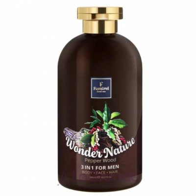 Famirel Pepper Wood Wonder Nature Shower Gel 3 In 1 ���� ��� ���� ��� ������ 3 � 1 
