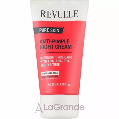 Revuele Pure Skin Anti-Pimple Night Cream ������ ���� ��� ���� ������ ������ � AHA, BHA, PHA � ������ �������
