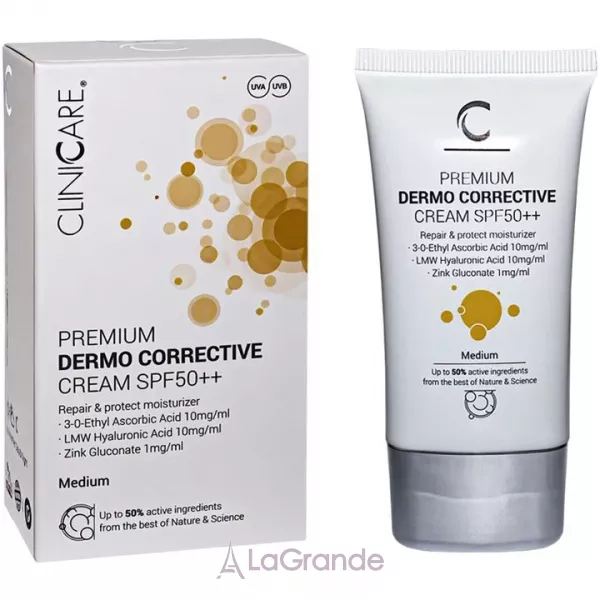 ClinicCare Premium Dermo Corrective Cream SPF50++ ������������� ���� 5 � 1 �� ����������������� ��������