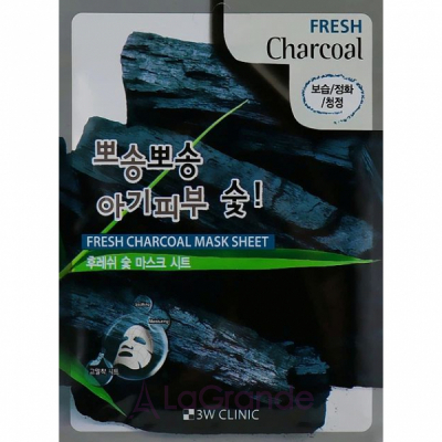 3W Clinic Fresh Charcoal Mask Sheet �������� ����� ��� ������� � �������� �������