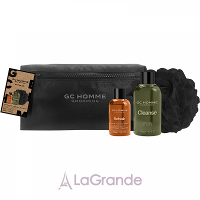 Grace Cole GC Homme Grooming ����� ��� ���� � ����� ������� (sh/gel/150ml + hair/beard/wash/50ml + b/polisher/1pcs+bag/1pcs)