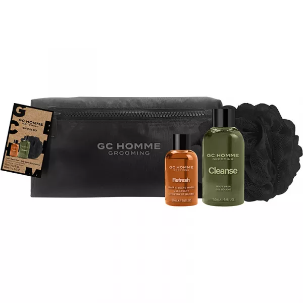 Grace Cole GC Homme Grooming ���� ��� ��� �� ������� �������� (sh/gel/150ml + hair/beard/wash/50ml + b/polisher/1pcs+bag/1pcs)