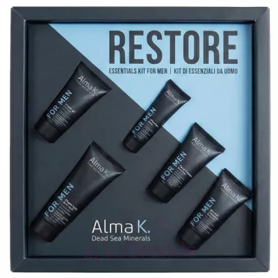 Alma K. Restore Essentials Kit for Men ����� ��� ������ (sh/gel/75ml + clean/50ml + moist/30ml + sh/cr/40ml + af/balm/40ml)