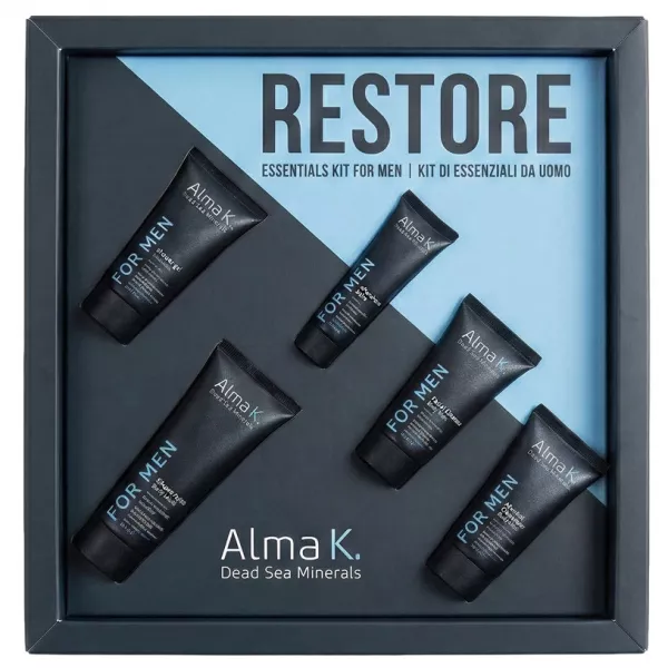 Alma K. Restore Essentials Kit for Men ����� ��� ������ (sh/gel/75ml + clean/50ml + moist/30ml + sh/cr/40ml + af/balm/40ml)