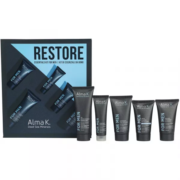 Alma K. Restore Essentials Kit for Men ����� ��� ������ (sh/gel/75ml + clean/50ml + moist/30ml + sh/cr/40ml + af/balm/40ml)