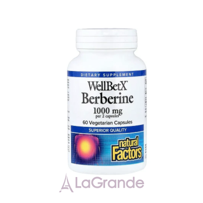 Natural Factors WellBetX Berberine 1000 mg �������� 1000 ��