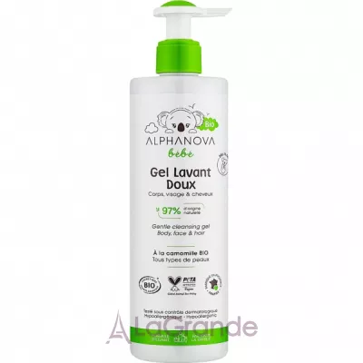 Alphanova Bebe Bio Gentle Cleansing Gel Body, Face & Hair ������ ��������� ���� ��� ����, ���� � �����