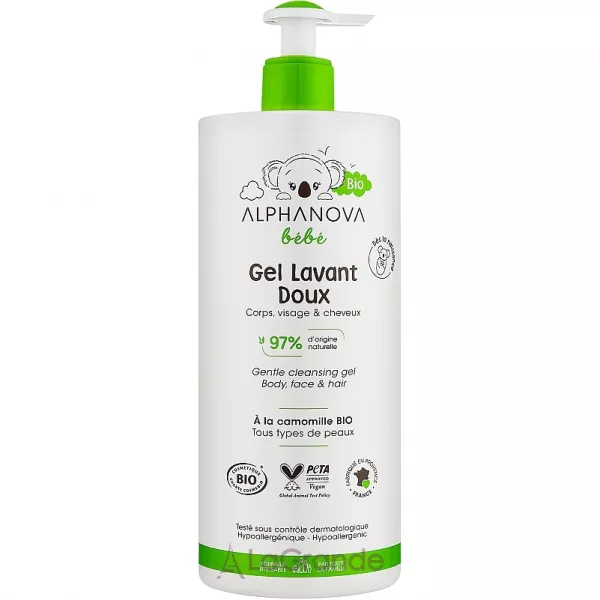 Alphanova Bebe Bio Gentle Cleansing Gel Body, Face & Hair ������ ��������� ���� ��� ����, ���� � �����