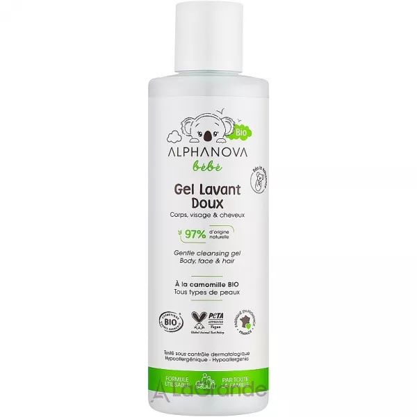 Alphanova Bebe Bio Gentle Cleansing Gel Body, Face & Hair ������ ��������� ���� ��� ����, ���� � �����