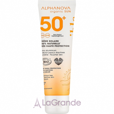 Alphanova Organic Sun Very High Protection 100% Natural Sun Cream ������������ �������������� ���� ��� ���� SPF 50+ ��� �������������� ����