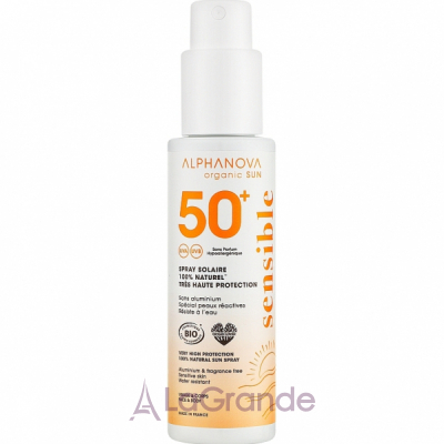 Alphanova Organic Sun Very High Protection 100% Natural Sun Spray ������������ �������������� ����� SPF 50+ ��� �������������� ���� ���� � ����