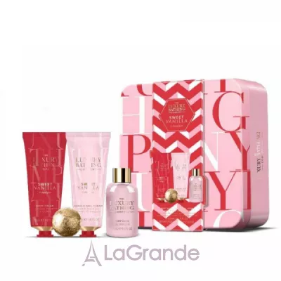 Grace Cole The Luxury Bathing Sweet Vanilla & Almond Glaze Relax & Unwind ���� (sh/gel/50ml + b/cr/50ml + h/cr/50ml + bath/bomb/25g)