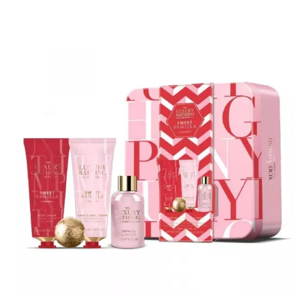 Grace Cole The Luxury Bathing Sweet Vanilla & Almond Glaze Relax & Unwind ���� (sh/gel/50ml + b/cr/50ml + h/cr/50ml + bath/bomb/25g)